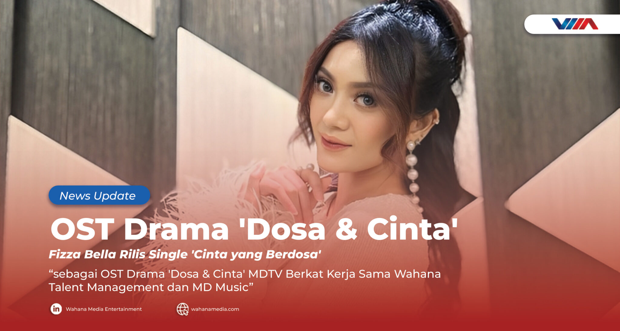 Fizza Bella merilis single Cinta yang Berdosa, soundtrack drama Dosa & Cinta MDTV